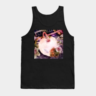 White Pumpkin Negative Watercolor Painting Tank Top